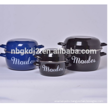 Enamel mirror black hot pot seafood casserole pot